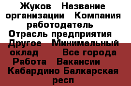 Жуков › Название организации ­ Компания-работодатель › Отрасль предприятия ­ Другое › Минимальный оклад ­ 1 - Все города Работа » Вакансии   . Кабардино-Балкарская респ.